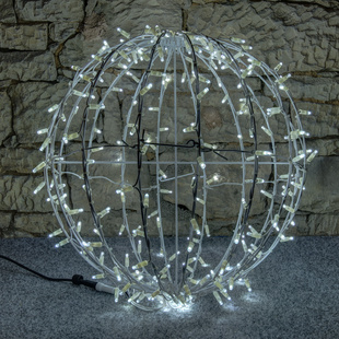 LED svetelná guľa ľadovo biela 60cm